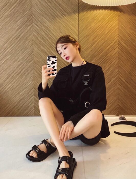 샤넬 레플리카 CC 크루즈 벨크로 샌들 G35927 [블랙] 21