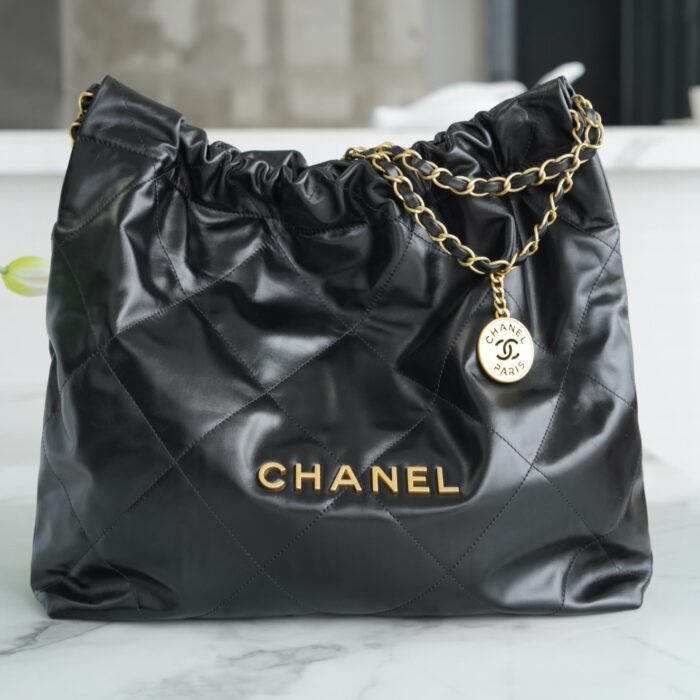 샤넬 레플리카 22백 금장 미듐 [블랙]