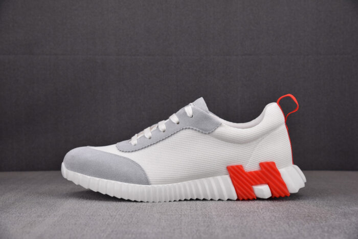 에르메스 레플리카 바운싱 캔버스 스웨이드 스니커즈 [오렌지&블랙] 2