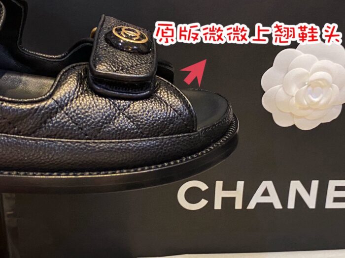 샤넬 레플리카 에폭시 CC코인 벨크로 샌들 [블랙] 3