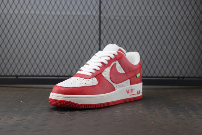 루이비통 레플리카 나이키 에어 포스 1 바이 버질 아블로 화이트 코멧 레드 LVNAFUR 3