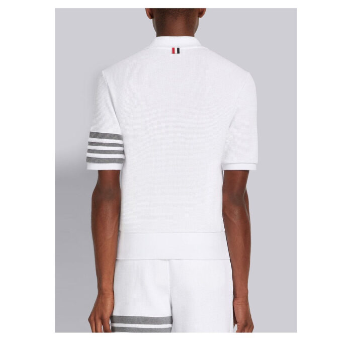 톰브라운 컴팩트 와플 립 커프 4-바 폴로 반팔 셔츠 [3컬러] [매장-180만원대] 레플리카 미러급 SA급 S급 고퀄리티 반팔 카라티 최상급 하이엔드 - best 8