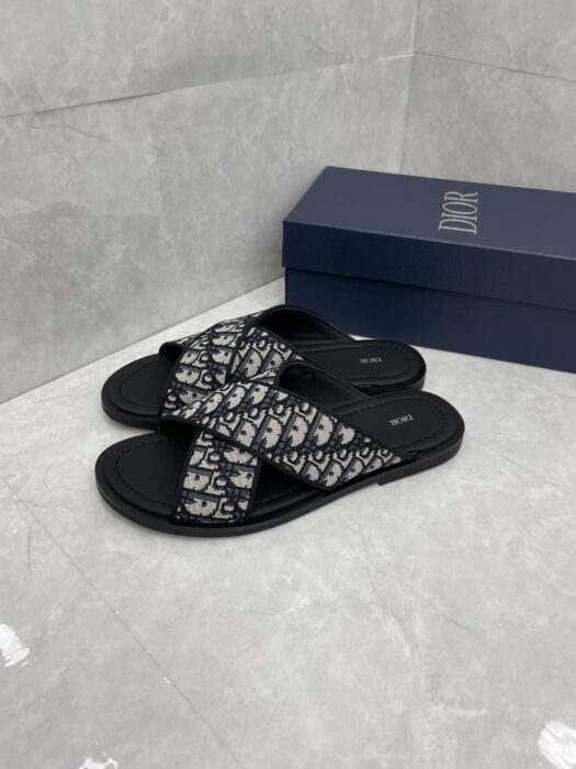 디올 오블리크 자카드 슬리퍼 베이지블랙 레플리카 미러급 SA급 S급 고퀄리티 최상급 하이엔드 - best 4