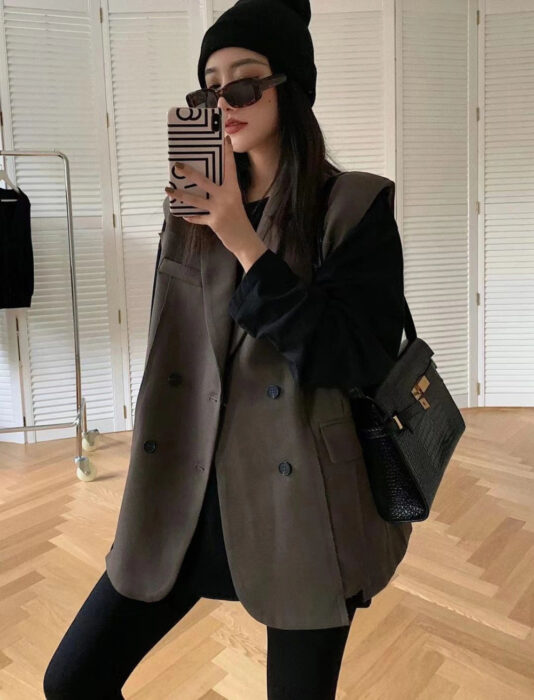 입생로랑 레플리카 맨해튼 샤이니 라지 숄더백 579271DND0J1000 3