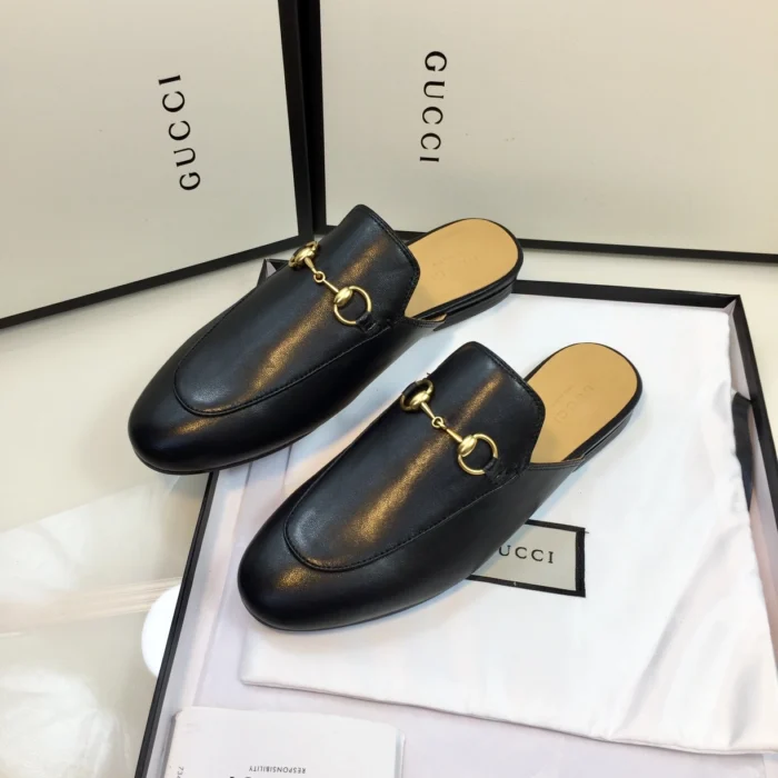 구찌 프린스타운 레더 슬리퍼 블랙 레플리카 미러급 SA급 S급 고퀄리티 신발 [여성] - best 4