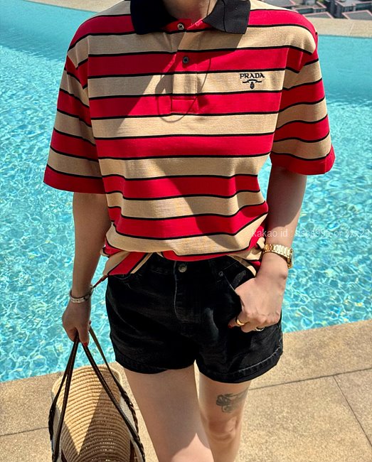 프라다 반팔 카라 티셔츠 레플리카 미러급 SA급 S급 고퀄리티 의류 [남성여성공용] 최상급 하이엔드 - best 7