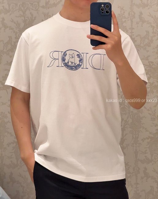 디올 (2 color) 반팔 라운드 티셔츠 레플리카 미러급 SA급 S급 고퀄리티 의류 [남성여성공용] - best 4