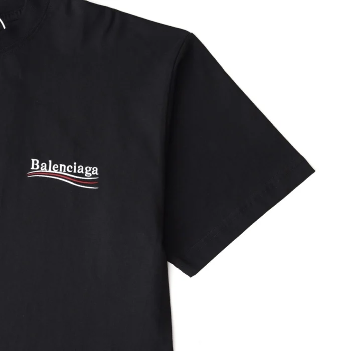 발렌시아가 웨이브 로고 오버핏 티셔츠 더스티 블랙 레플리카 미러급 SA급 S급 고퀄리티 반팔 라운드 [남성여성공용] 3