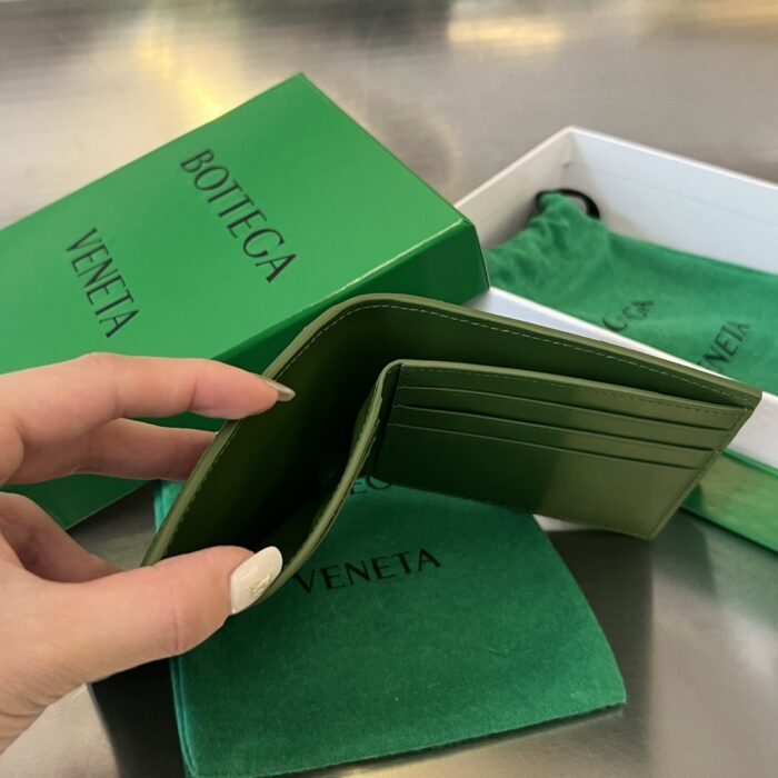 보테가베네타 인트레치아토 단색 반지갑 그린 649603 레플리카 미러급 SA급 S급 고퀄리티 최상급 하이엔드 지갑 [남성여성공용] - best 4