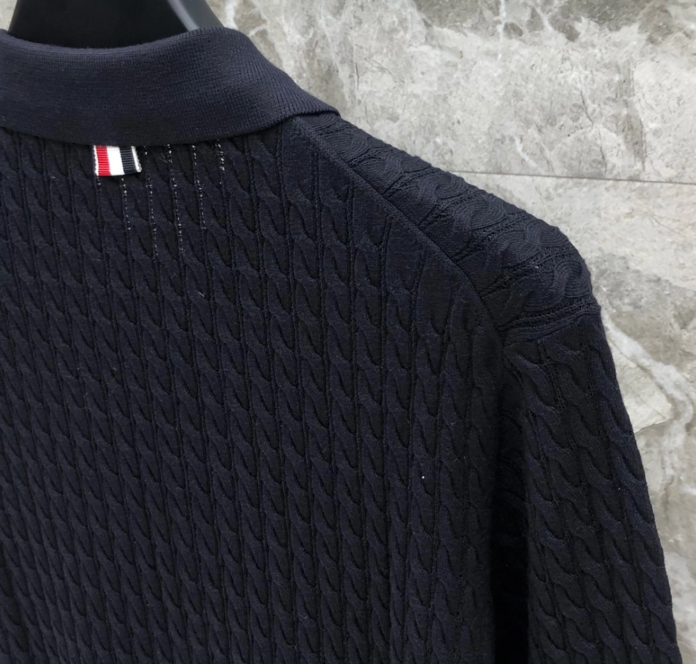 톰브라운 코튼 사선 케이블 니트 숏슬리브 폴로 반팔티 레플리카 미러급 SA급 S급 고퀄리티 카라티 최상급 하이엔드 - best [남성] 10