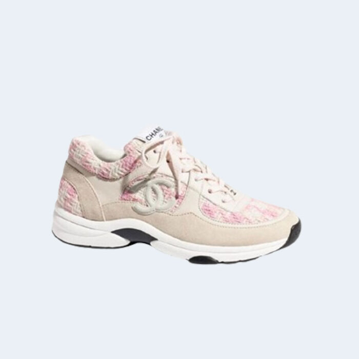 샤넬 CC 로고 트위드 스니커즈 핑크 레플리카 미러급 SA급 S급 고퀄리티 신발 [여성] best 