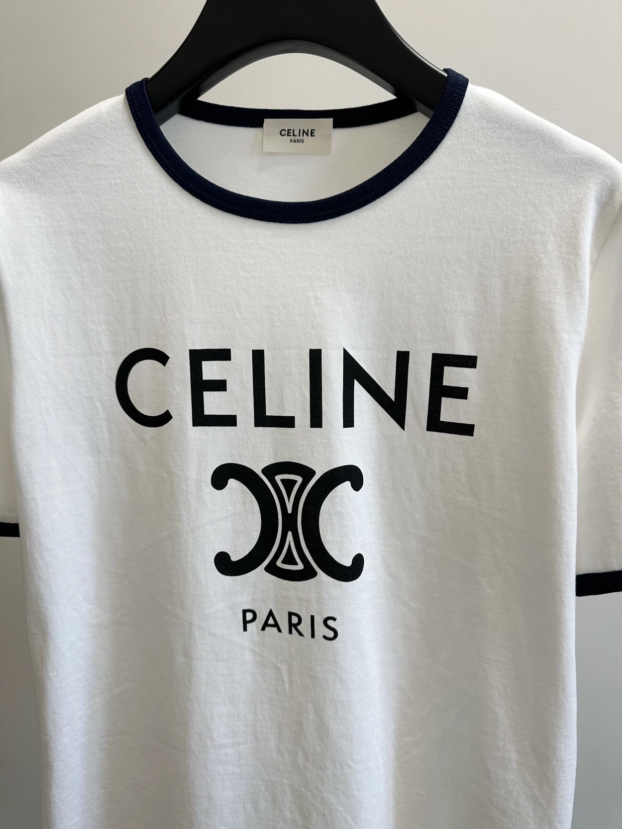 셀린느 트리오페 프린트 코튼 저지 티셔츠 화이트 레플리카 미러급 SA급 S급 고퀄리티 반팔 라운드 [여성] - best 6