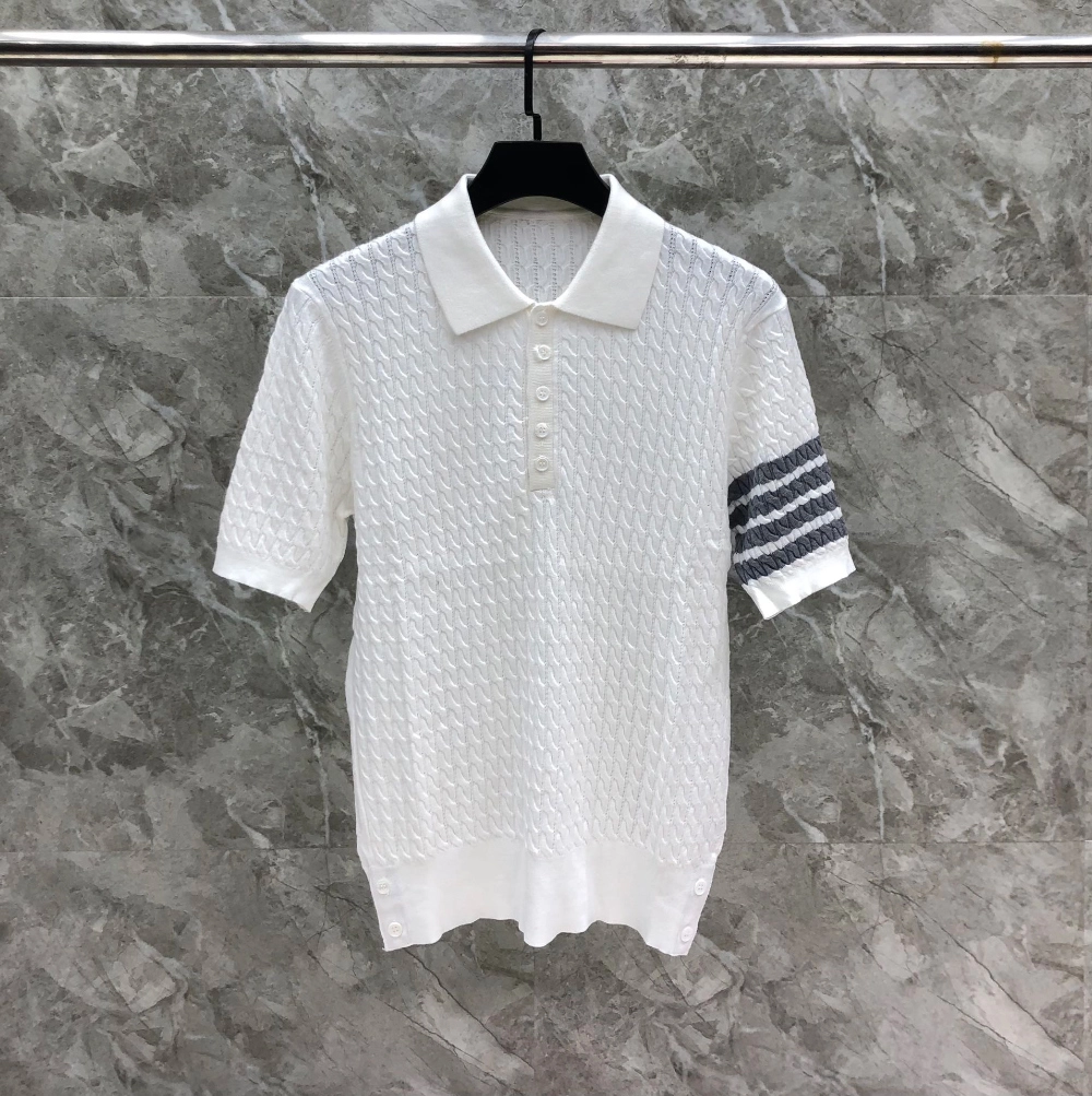 톰브라운 코튼 사선 케이블 니트 숏슬리브 폴로 반팔티 레플리카 미러급 SA급 S급 고퀄리티 카라티 최상급 하이엔드 - best [남성] 21