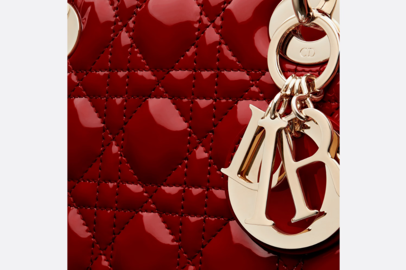 디올 레플리카 체리 레드 페이던트 까나쥬 레이디백 미디움 5