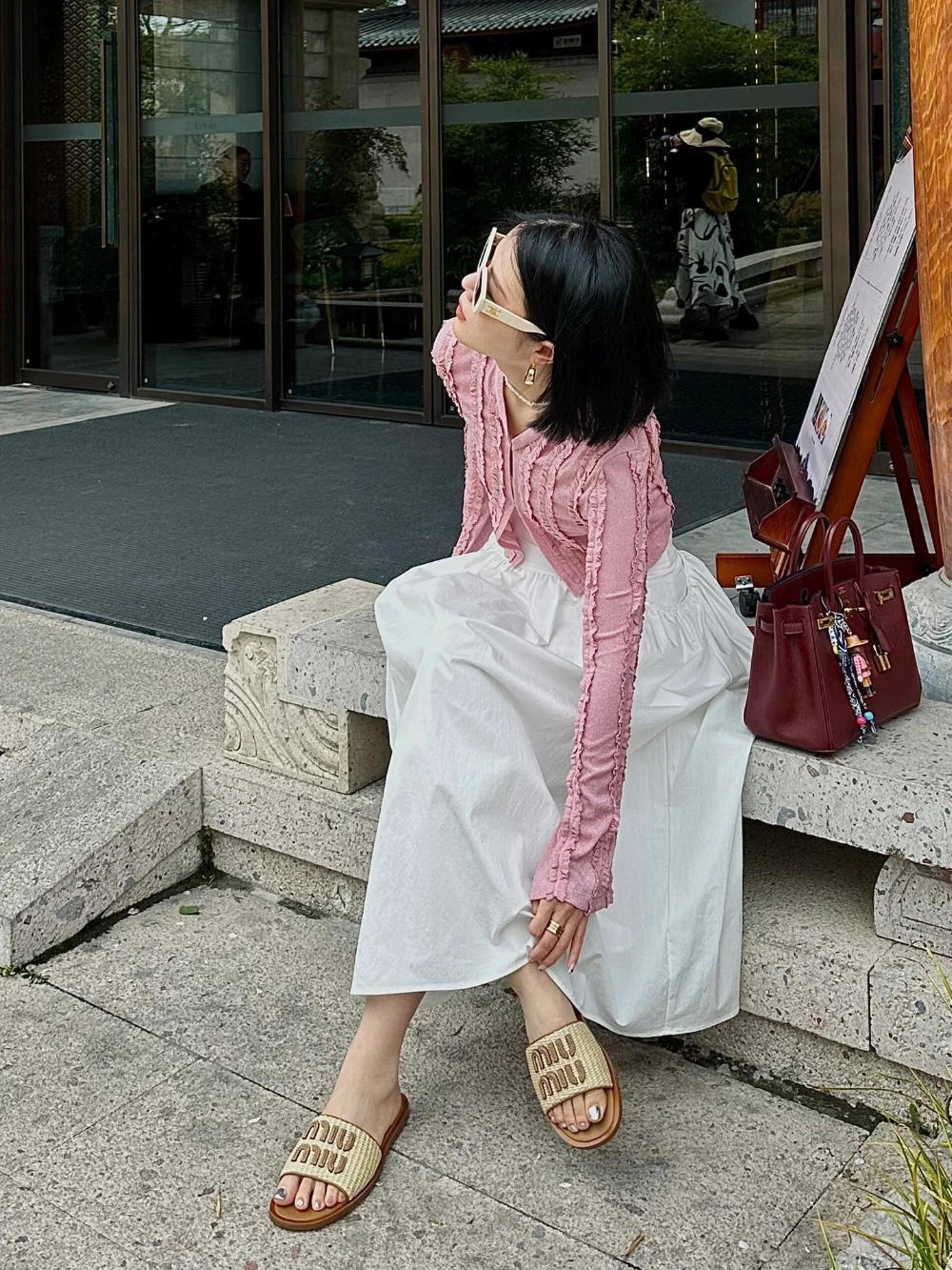 미우미우 라피아 패브릭 뮬 슬리퍼 레플리카 미러급 SA급 S급 고퀄리티 신발 - best 8