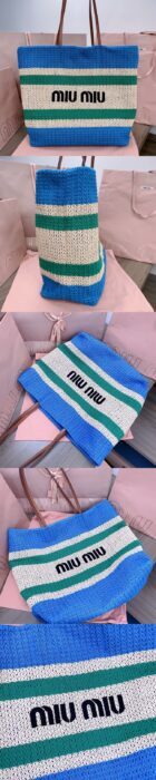미우미우 라피아 효과 우븐 토트백 MIU-5BG228 (4 color) 레플리카 미러급 SA급 S급 고퀄리티 최상급 하이엔드 가방 [여성] - best 7