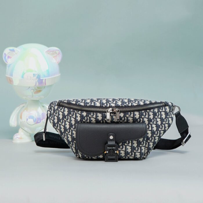 디올 새들 벨트 백 오블리크 자카드 그레인드 카프스킨 베이지 블랙 레플리카 미러급 SA급 S급 고퀄리티 최상급 하이엔드 가방 [남성여성공용] - best 4