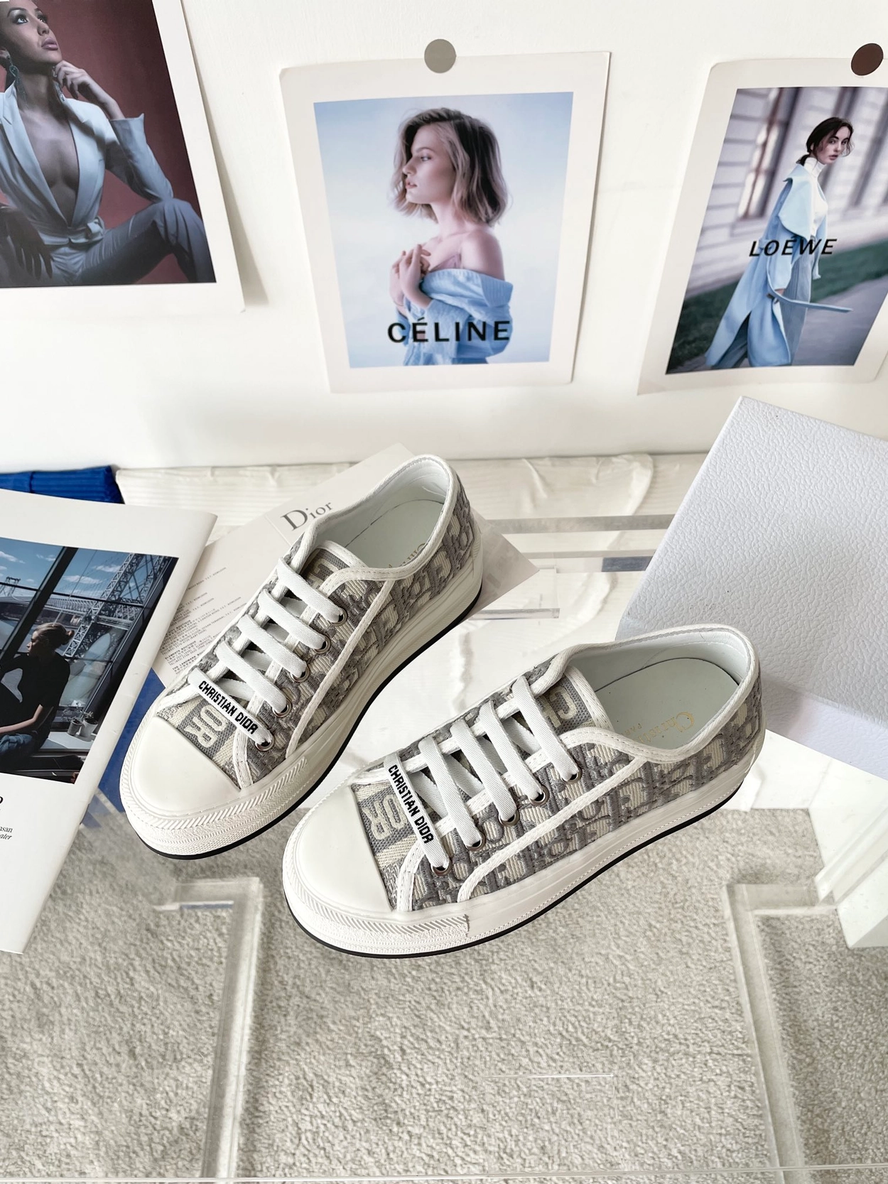 디올 오블리크 자수 로우탑 스니커즈 3칼라 레플리카 미러급 SA급 S급 고퀄리티 신발  [여성] - best 6