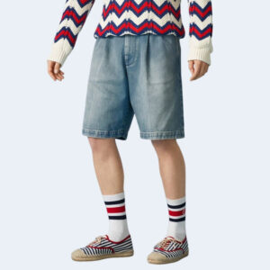 구찌 데님 버뮤다 쇼츠 라이트 블루 레플리카 미러급 SA급 S급 고퀄리티 반바지 청바지 [남성]