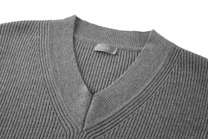 디올 모노그램 자수 양털 V넥 순색 니트 그레이 긴팔 레플리카 미러급 SA급 S급 고퀄리티 하이엔드 최상급 의류 [남성] - best 14