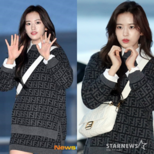 펜디 레플리카 캔버스 미디엄 바게트 백