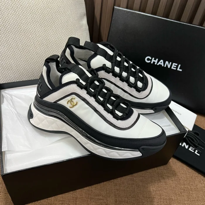 샤넬 믹스드 파이버 스니커즈 패브릭 카프스킨 레플리카 미러급 SA급 S급 고퀄리티 신발 운동화 [여성] 2