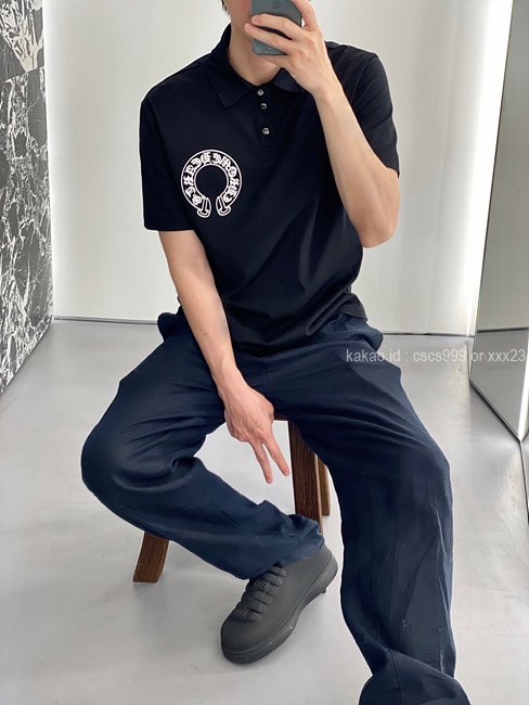 크롬하츠 반팔 카라 티셔츠 레플리카 미러급 SA급 S급 고퀄리티 의류 [남성여성공용] - best