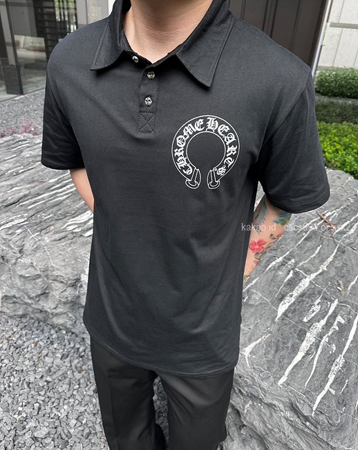 크롬하츠 반팔 카라 티셔츠 레플리카 미러급 SA급 S급 고퀄리티 의류 [남성여성공용] - best 3