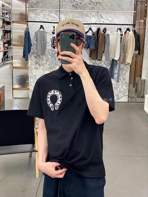 크롬하츠 반팔 카라 티셔츠 레플리카 미러급 SA급 S급 고퀄리티 의류 [남성여성공용] - best 5