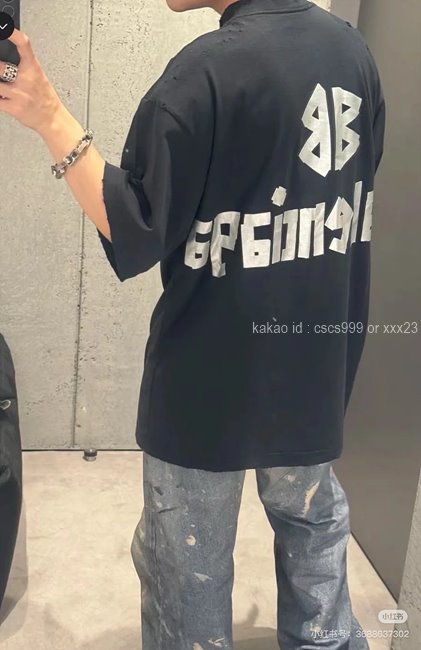 발렌시아가 반팔 라운드 티셔츠 레플리카 미러급 SA급 S급 고퀄리티 셀럽 의류 [남성여성공용] 최상급 하이엔드 - best 6