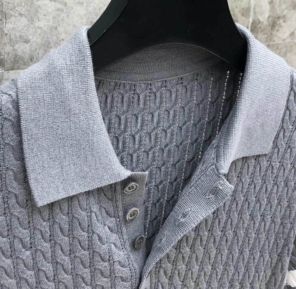 톰브라운 코튼 사선 케이블 니트 숏슬리브 폴로 반팔티 레플리카 미러급 SA급 S급 고퀄리티 카라티 최상급 하이엔드 - best [남성] 16