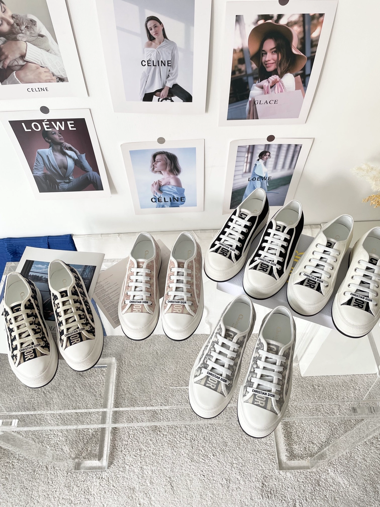 디올 오블리크 자수 로우탑 스니커즈 3칼라 레플리카 미러급 SA급 S급 고퀄리티 신발  [여성] - best 13