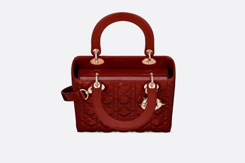 디올 레플리카 체리 레드 페이던트 까나쥬 레이디백 미디움 4