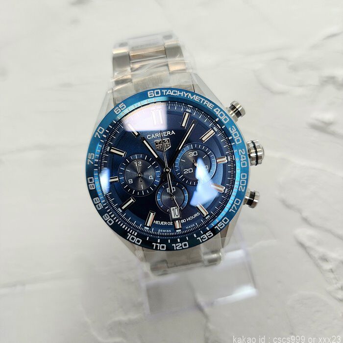 태그호이어 까레라 칼리브 02 스포츠 블루다이얼 시계 레플리카 미러급 SA급 S급 고퀄리티 워치 최상급 하이엔드 - best 4