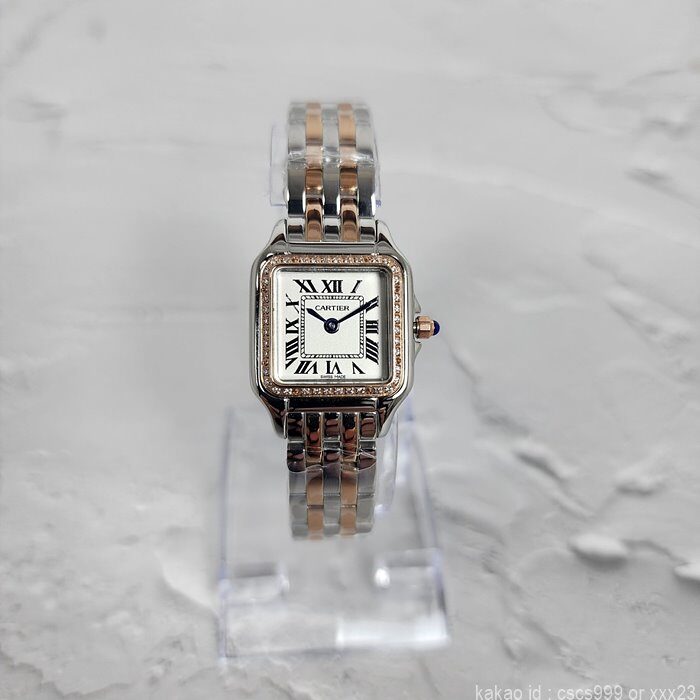 까르띠에 팬더 드 까르띠에 워치 로즈골드 콤비 다이아 시계 레플리카 미러급 SA급 S급 고퀄리티 워치 [여성]-best 4