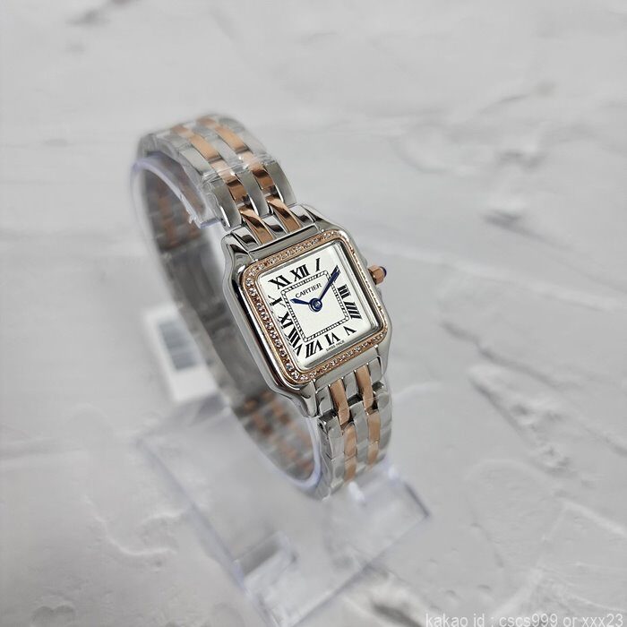 까르띠에 팬더 드 까르띠에 워치 로즈골드 콤비 다이아 시계 레플리카 미러급 SA급 S급 고퀄리티 워치 [여성]-best 5