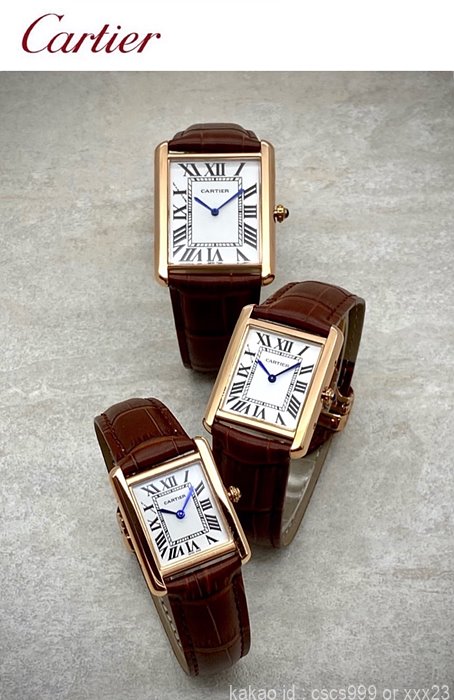 까르띠에 탱크솔로 핑크골드 시계 레플리카 미러급 SA급 S급 고퀄리티 워치 - best 10