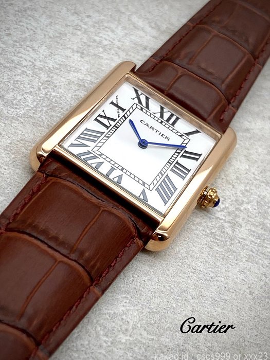 까르띠에 탱크솔로 핑크골드 시계 레플리카 미러급 SA급 S급 고퀄리티 워치 - best 13