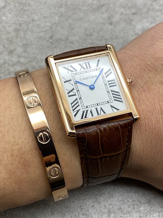 까르띠에 탱크솔로 핑크골드 시계 레플리카 미러급 SA급 S급 고퀄리티 워치 - best 18