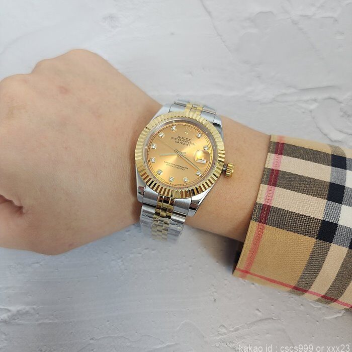 로렉스 데이저스트 골드 다이아콤비 41mm 시계 레플리카 미러급 SA급 S급 고퀄리티 롤렉스 워치 - best 17