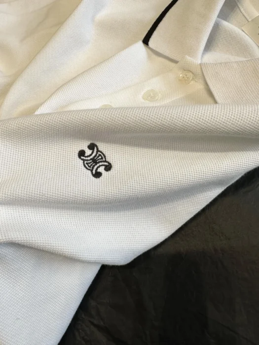 셀린느 코튼 피케 클래식 폴로 셔츠 화이트 레플리카 미러급 SA급 S급 고퀄리티 반팔 카라티 [남성] 9