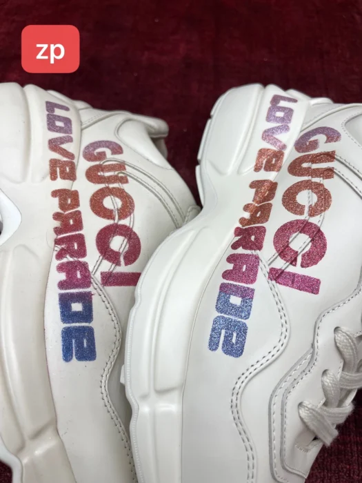 구찌 모노그램 하트 핑크 그러데이션 라이톤 레플리카 미러급 SA급 S급 고퀄리티 신발 스니커즈 [여성] - best 4