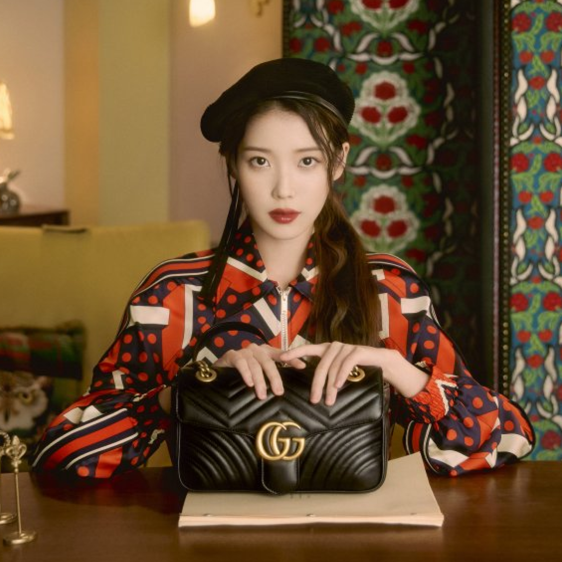 [아이유 PICK] 구찌 레플리카 GG 마몽 마틀라세 숄더백