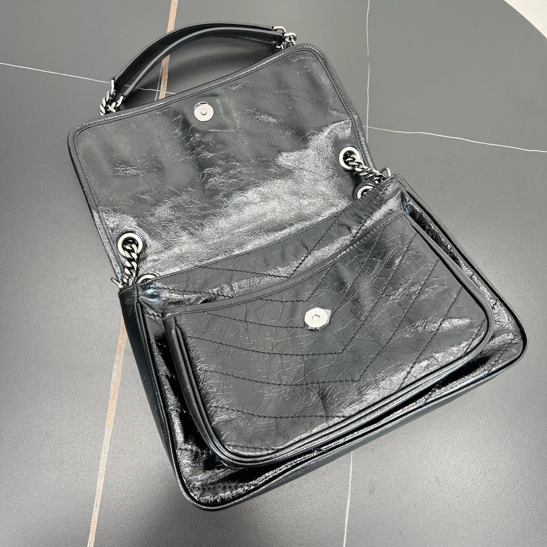 생로랑 크링클 빈티지 니키 미디움백 레플리카 미러급 SA급 S급 고퀄리티 가방 숄더백 크로스백 [여성] best 9