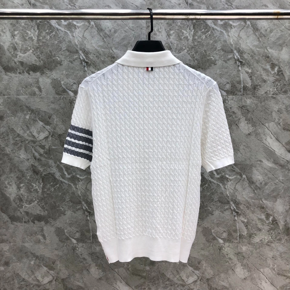 톰브라운 코튼 사선 케이블 니트 숏슬리브 폴로 반팔티 레플리카 미러급 SA급 S급 고퀄리티 카라티 최상급 하이엔드 - best [남성] 22