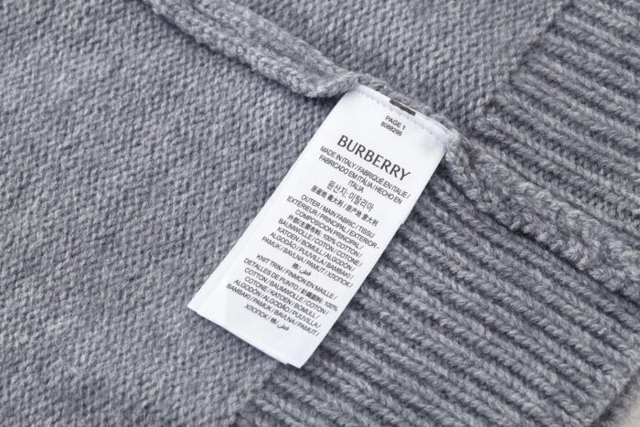 버버리 캐시미어 승마 자카드 긴팔 라운드 니트 그레이 레플리카 미러급 SA급 S급 고퀄리티 하이엔드 최상급 의류 [남성여성공용] - best 12
