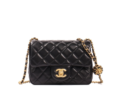 샤넬 레플리카 체인 골든볼 쁘띠삭 램스킨 숄더백 블랙 금장 7