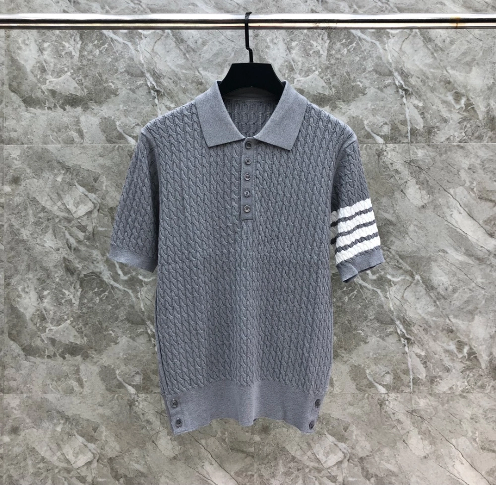 톰브라운 코튼 사선 케이블 니트 숏슬리브 폴로 반팔티 레플리카 미러급 SA급 S급 고퀄리티 카라티 최상급 하이엔드 - best [남성] 13