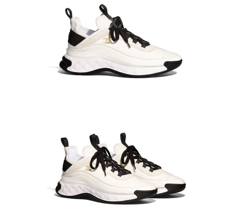 샤넬 레플리카 믹스드 파이버 스니커즈 아이보리  2