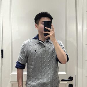 폴로 랄프로렌 자카드 니트 폴로 카라티 반팔티 그레이 레플리카 미러급 SA급 S급 고퀄리티 하이엔드 최상급 의류 [남성여성공용]